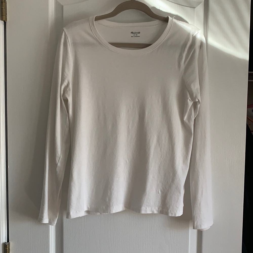 white madewell long sleeve tee